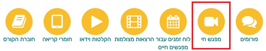 אייקון - מפגש חי. דרכו מתבצעת הכניסה למפגש